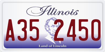 IL license plate A352450
