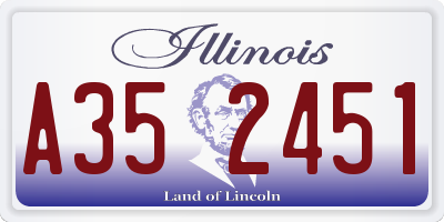 IL license plate A352451