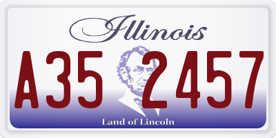 IL license plate A352457