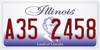 IL license plate A352458