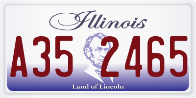 IL license plate A352465
