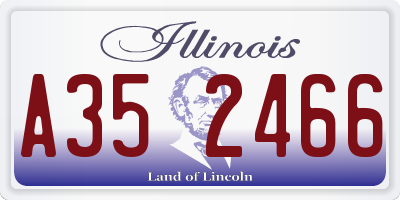 IL license plate A352466