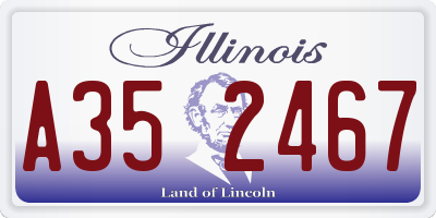 IL license plate A352467