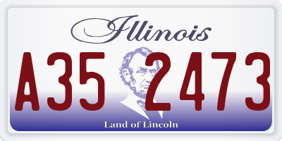 IL license plate A352473
