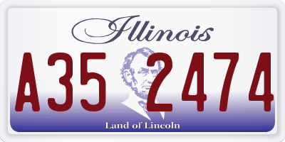 IL license plate A352474