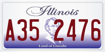 IL license plate A352476