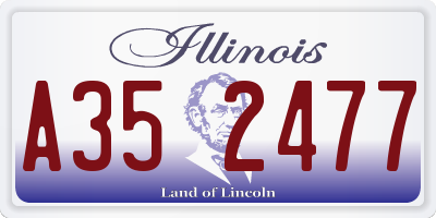 IL license plate A352477