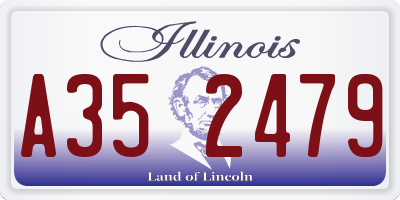 IL license plate A352479