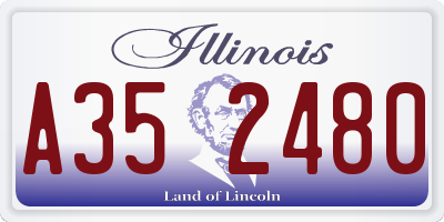 IL license plate A352480