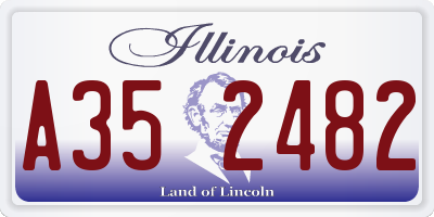 IL license plate A352482