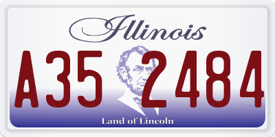IL license plate A352484