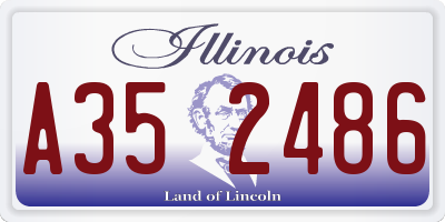 IL license plate A352486