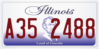 IL license plate A352488