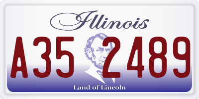 IL license plate A352489