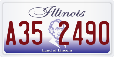 IL license plate A352490