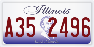 IL license plate A352496
