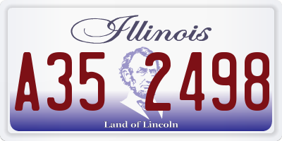 IL license plate A352498
