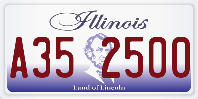 IL license plate A352500