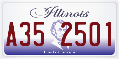 IL license plate A352501