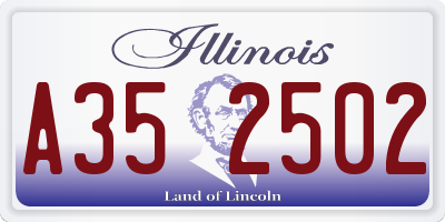 IL license plate A352502