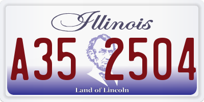 IL license plate A352504