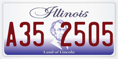 IL license plate A352505