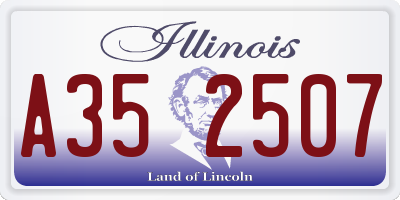 IL license plate A352507