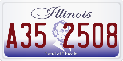 IL license plate A352508