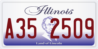 IL license plate A352509
