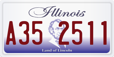 IL license plate A352511