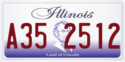 IL license plate A352512