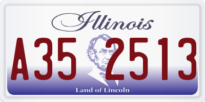 IL license plate A352513
