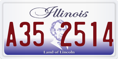 IL license plate A352514