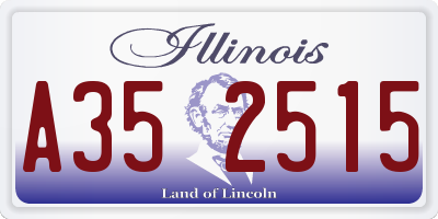 IL license plate A352515