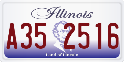 IL license plate A352516