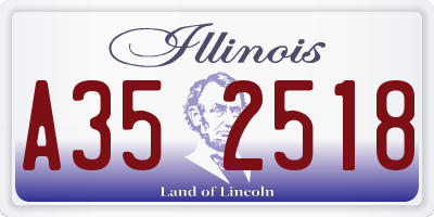 IL license plate A352518