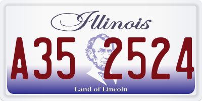 IL license plate A352524