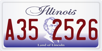 IL license plate A352526