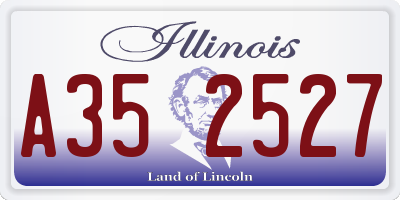 IL license plate A352527