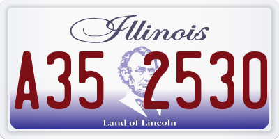 IL license plate A352530