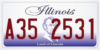 IL license plate A352531