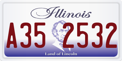 IL license plate A352532