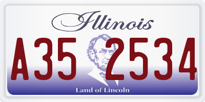 IL license plate A352534