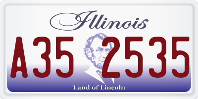 IL license plate A352535