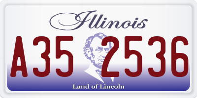 IL license plate A352536