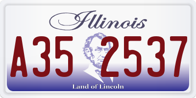 IL license plate A352537