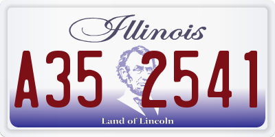 IL license plate A352541