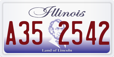 IL license plate A352542