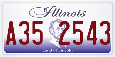 IL license plate A352543
