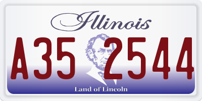 IL license plate A352544